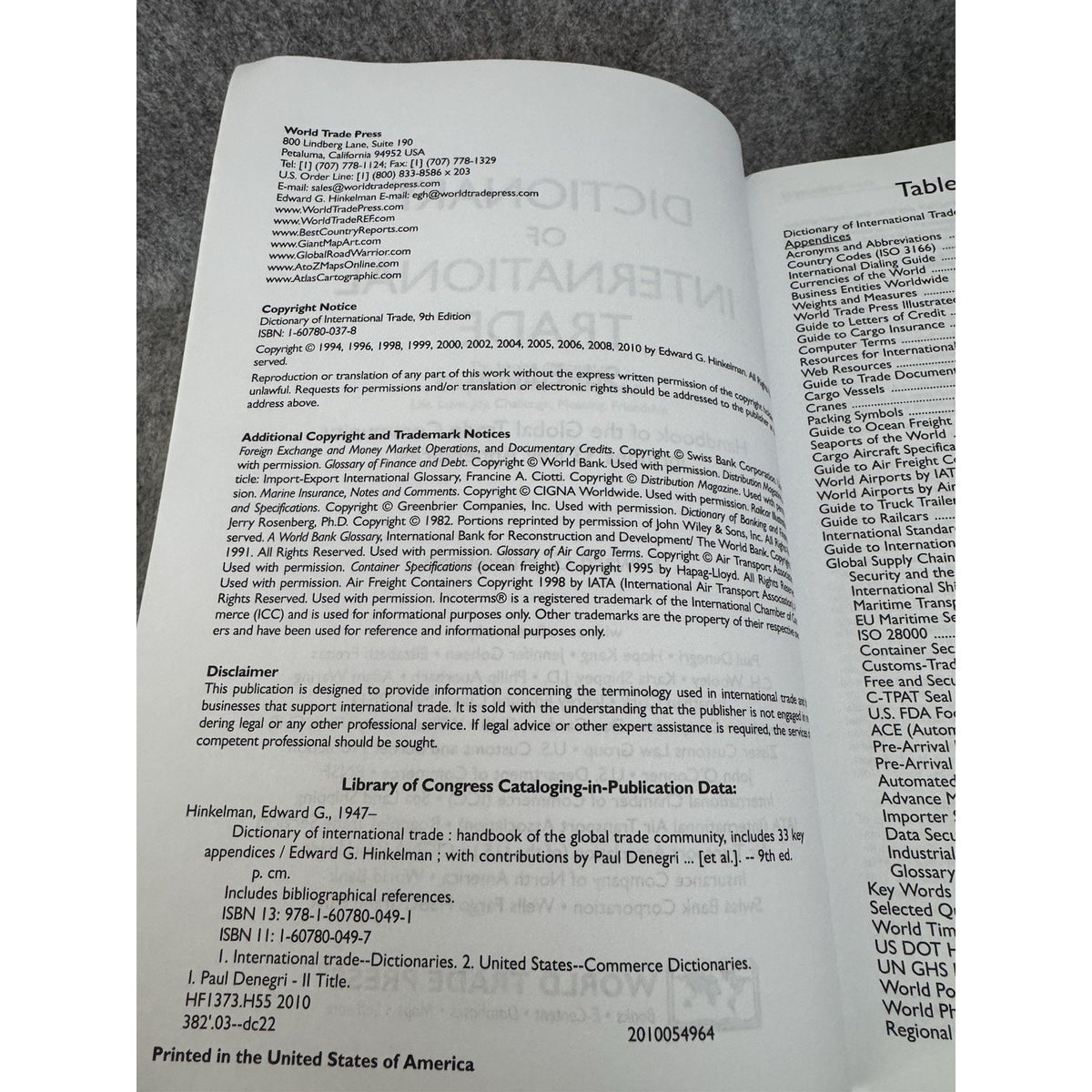 Dictionary of International Trade 9th Ed Edward Hinkelman DHL Paperback