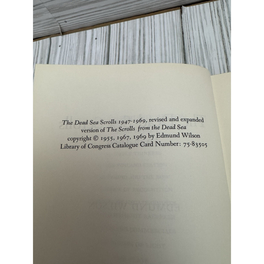 The Dead Sea Scrolls 1947-1969 Edmund Wilson 1969 HC Oxford