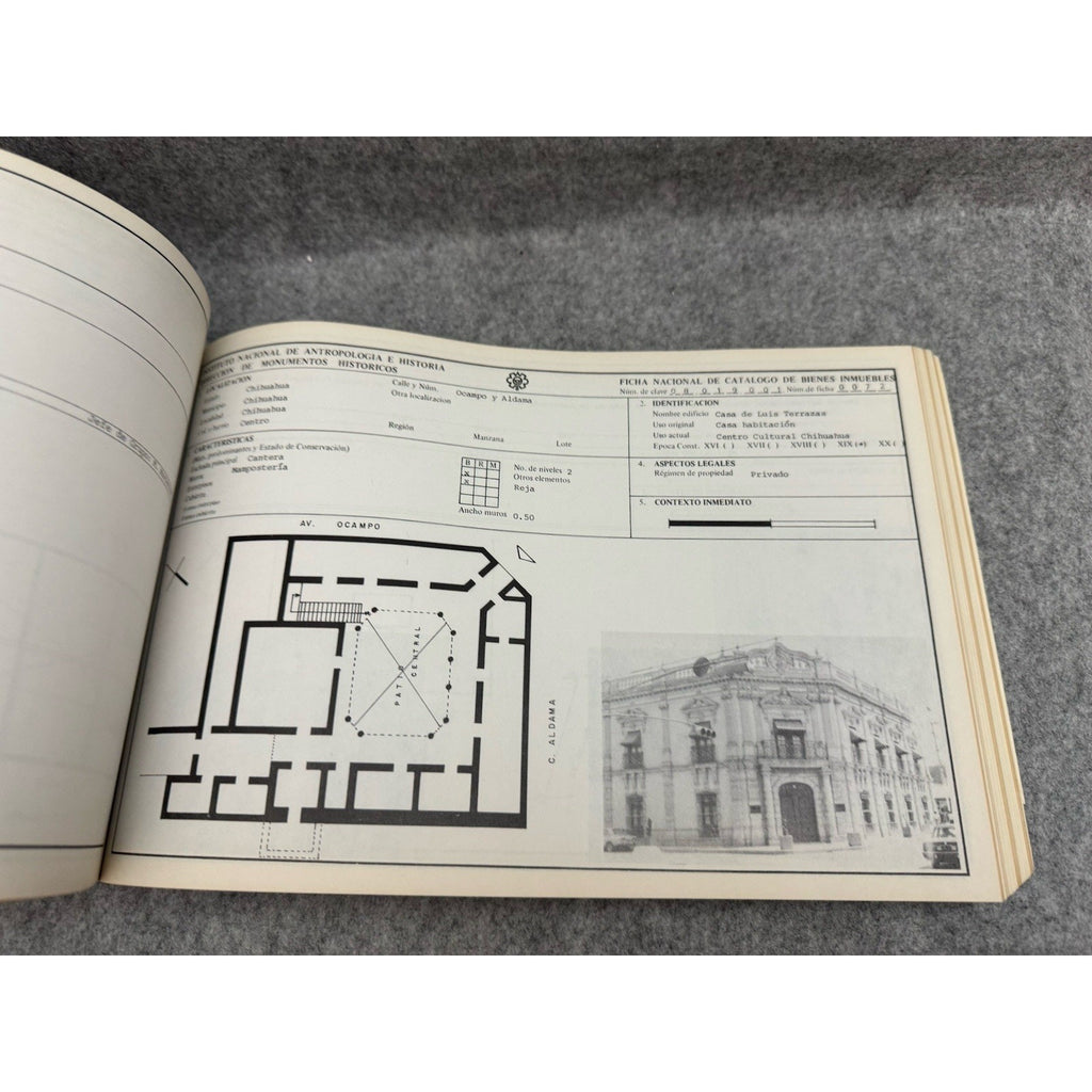 1986 Monumentos Historicos Inmuebles Chihuahua Tomo II INAH PB No Cover
