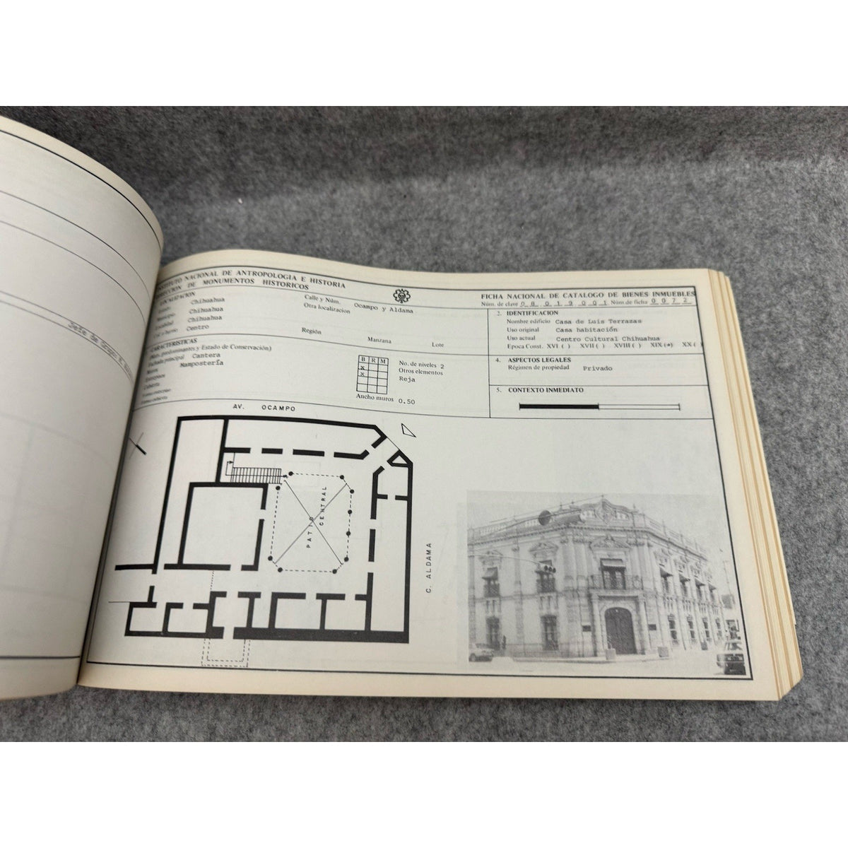 1986 Monumentos Historicos Inmuebles Chihuahua Tomo II INAH PB No Cover