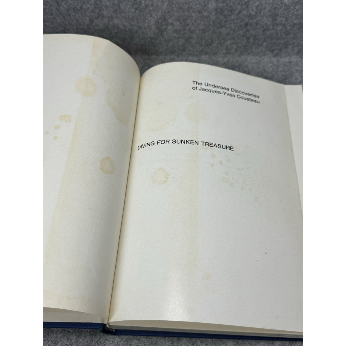 Diving for Sunken Treasure 1971 First Edition Jacques-Yves Cousteau Shipwrecks