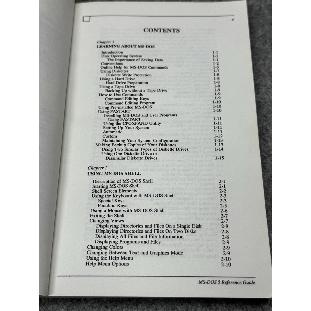 1992 Compaq MS-DOS Version 5 Reference Guide Vintage Computer Manual