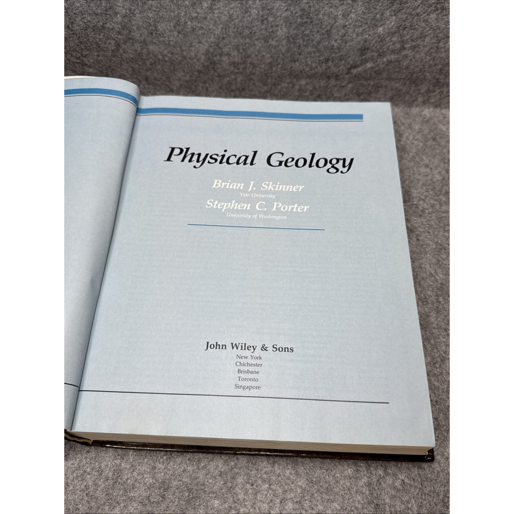 Physical Geology Hardcover Stephen C., Skinner, Brian J. Porter