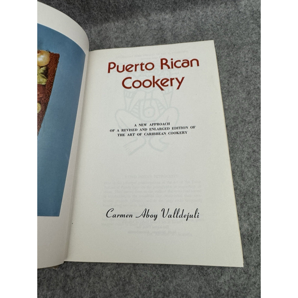 Puerto Rican Cookery 1975 HC/DJ Carmen Aboy Valldejuli 1st Ed