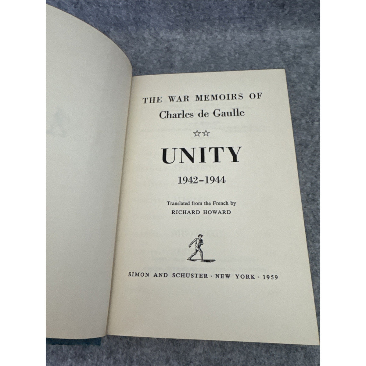 Charles de Gaulle ~ War Memoirs ~ 1st Edition First Printing ~ 1959