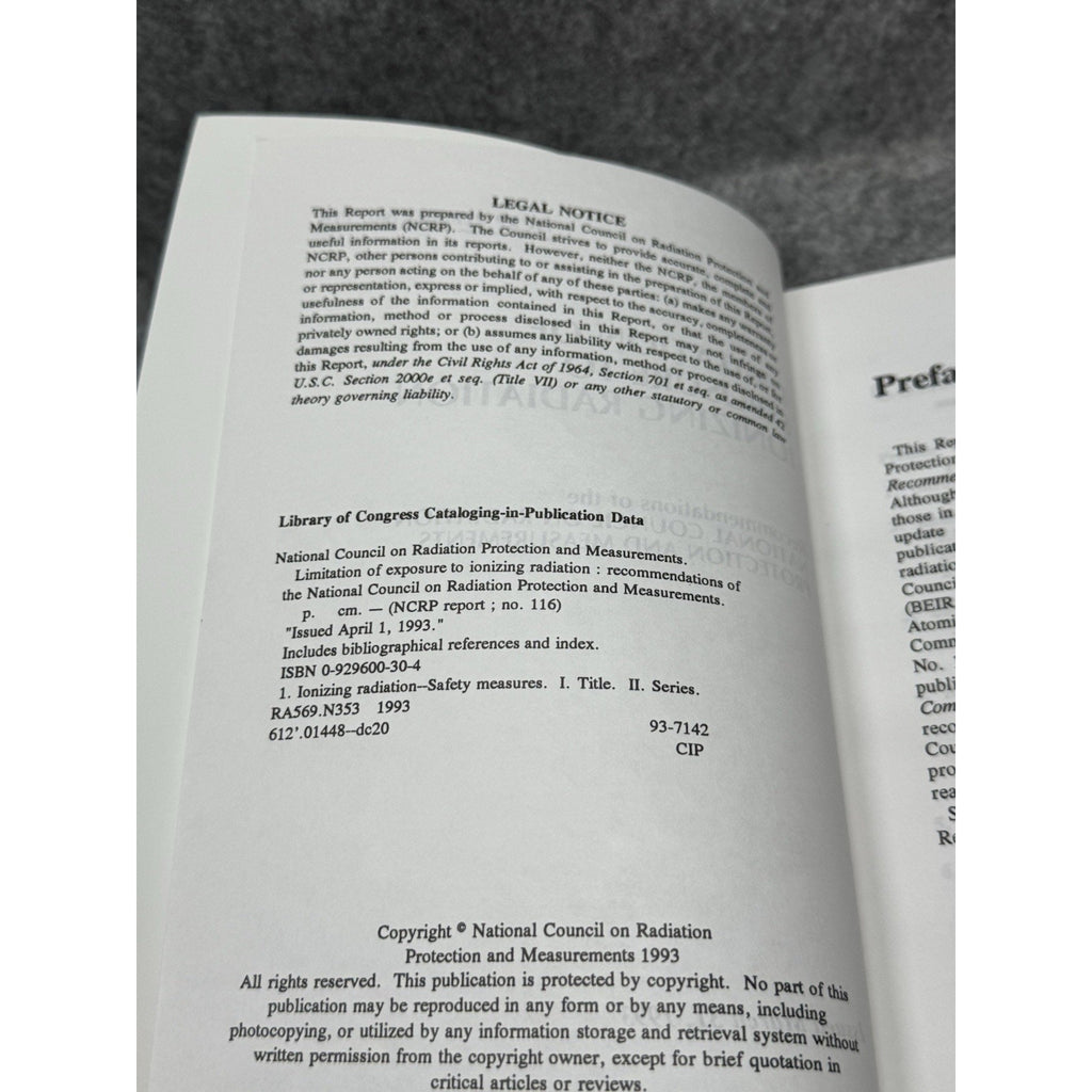 NCRP Report 116 Limitation of Exposure to Ionizing Radiation Nuclear Safety