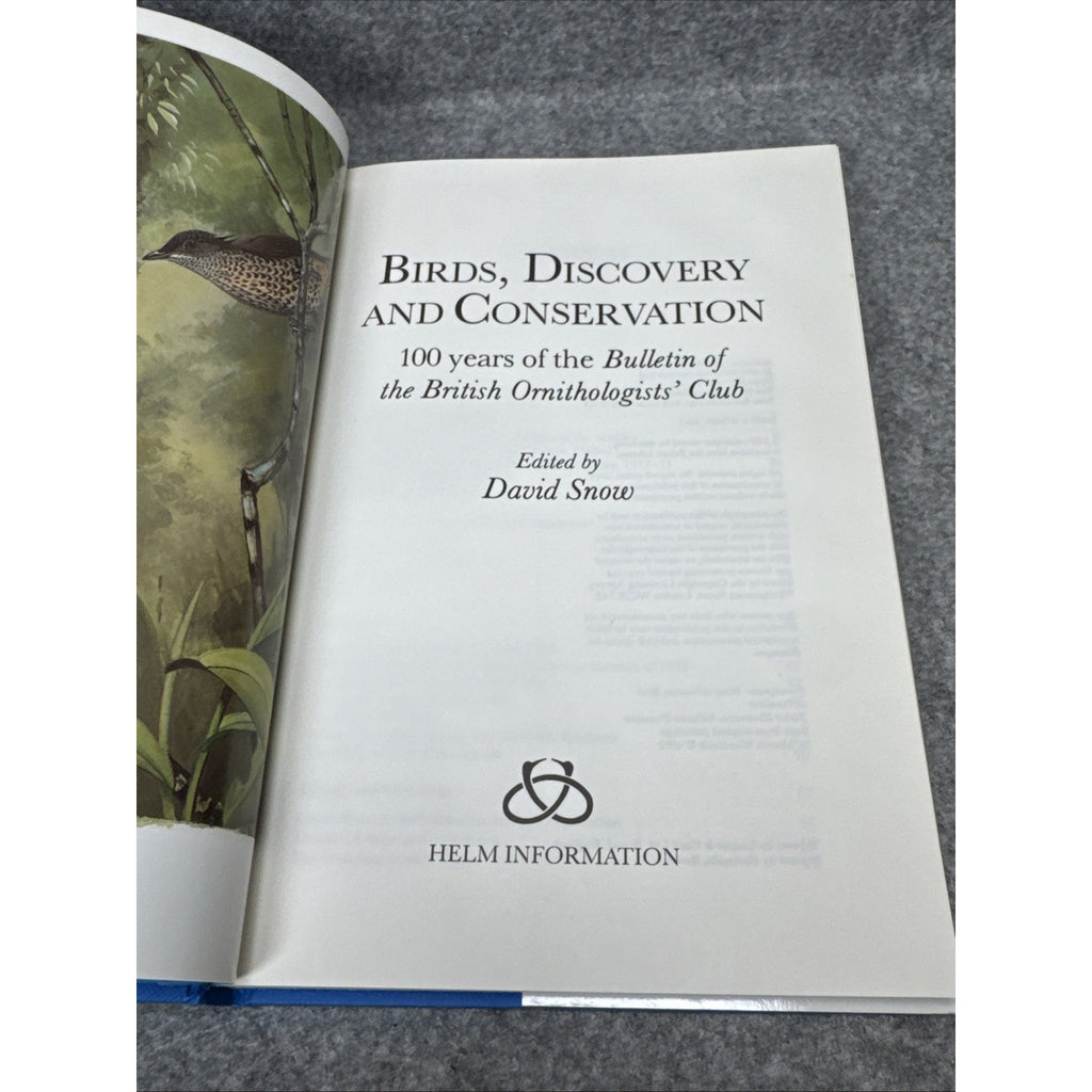 BIRDS, DISCOVERY AND CONSERVATION Snow Woodcock Book First Edition HB DJ 1st