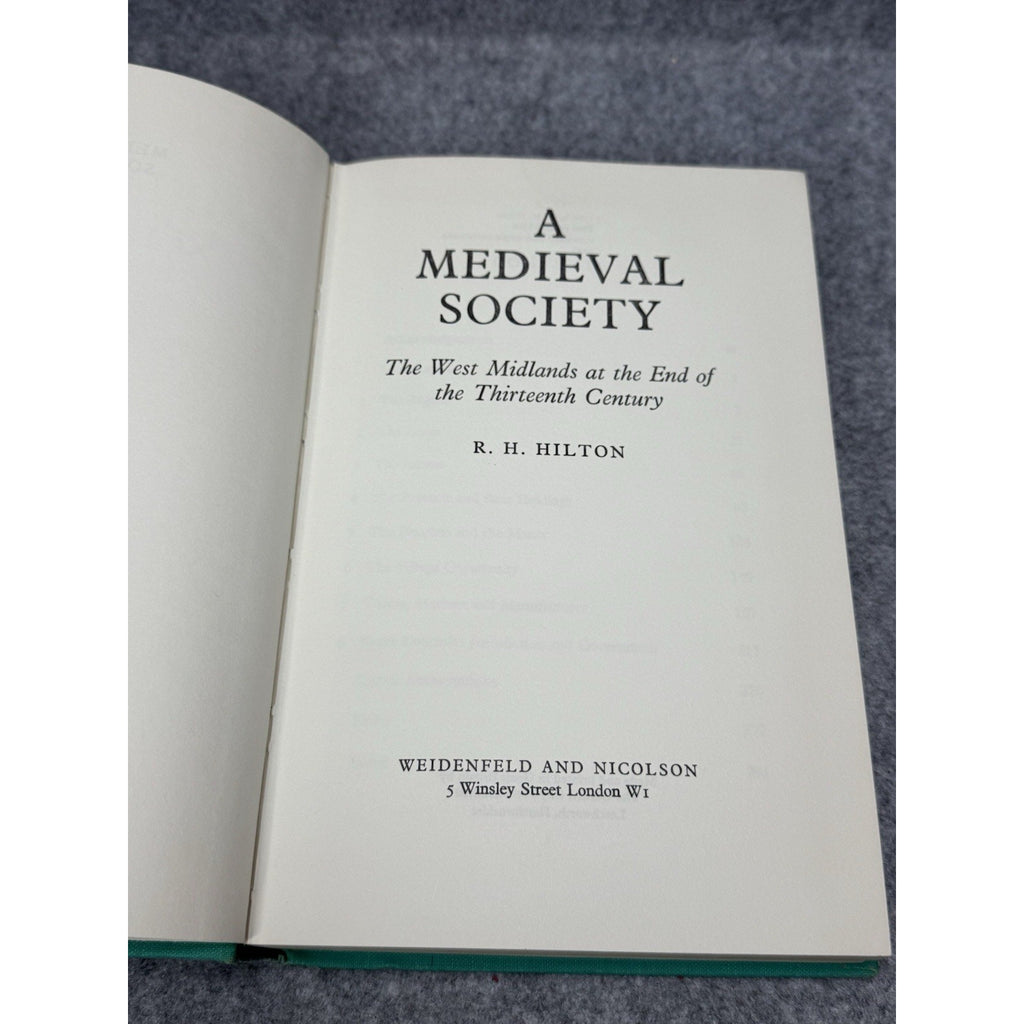 A Medieval Society West Midlands 13th Century R H Hilton 1967 Hardcover