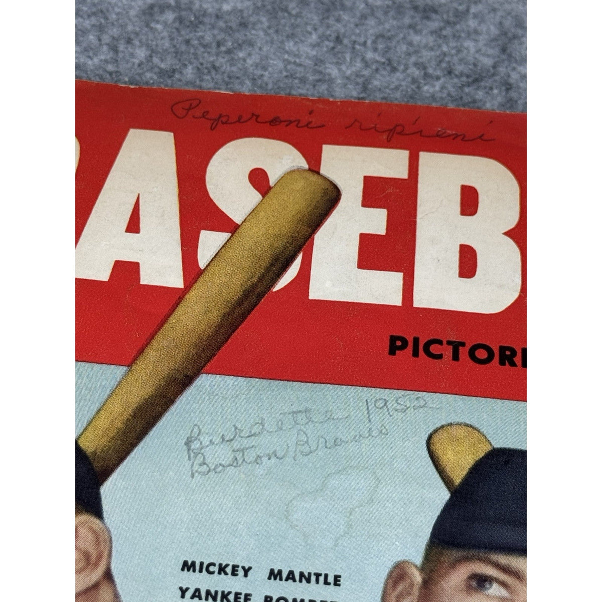 1953 Street & Smith’s Baseball Pictorial Yearbook Mickey Mantle Yankees Cover