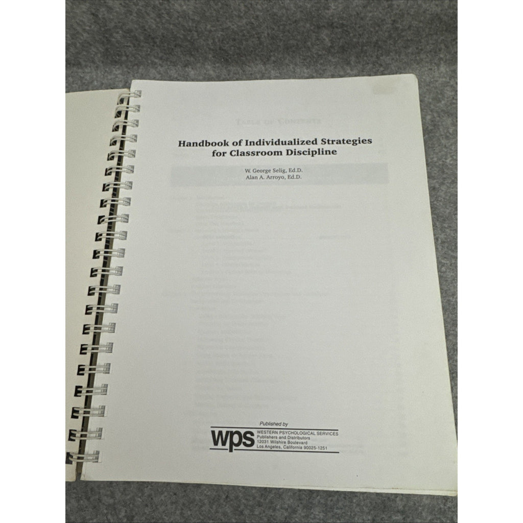 Handbook of Individualized Strategies for Classroom Discipline