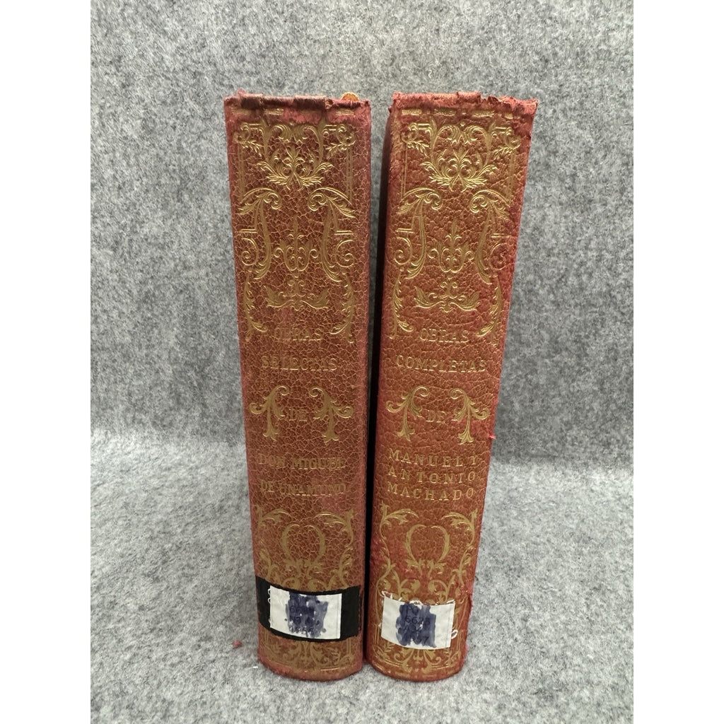 Unamuno Obras Selectas & Machado Obras Completas 2 Vol Set Numbered HC