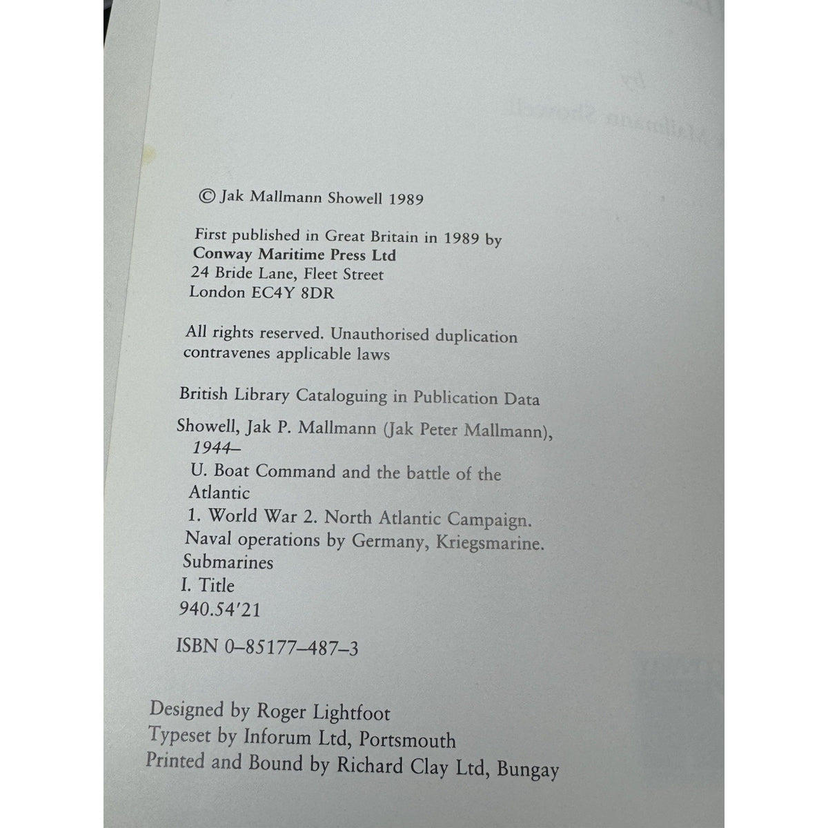 WWII U-Boat Command Signed U-505 Hans Goebeler Ernst Schmidt 1st Edition