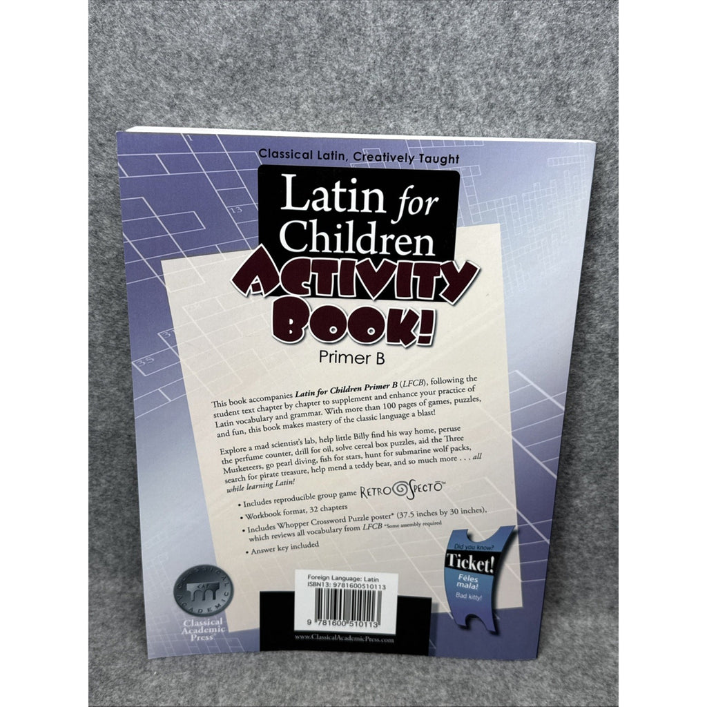 Latin for Children, Primer B Activity Book! by Robert Baddorf and Christopher...