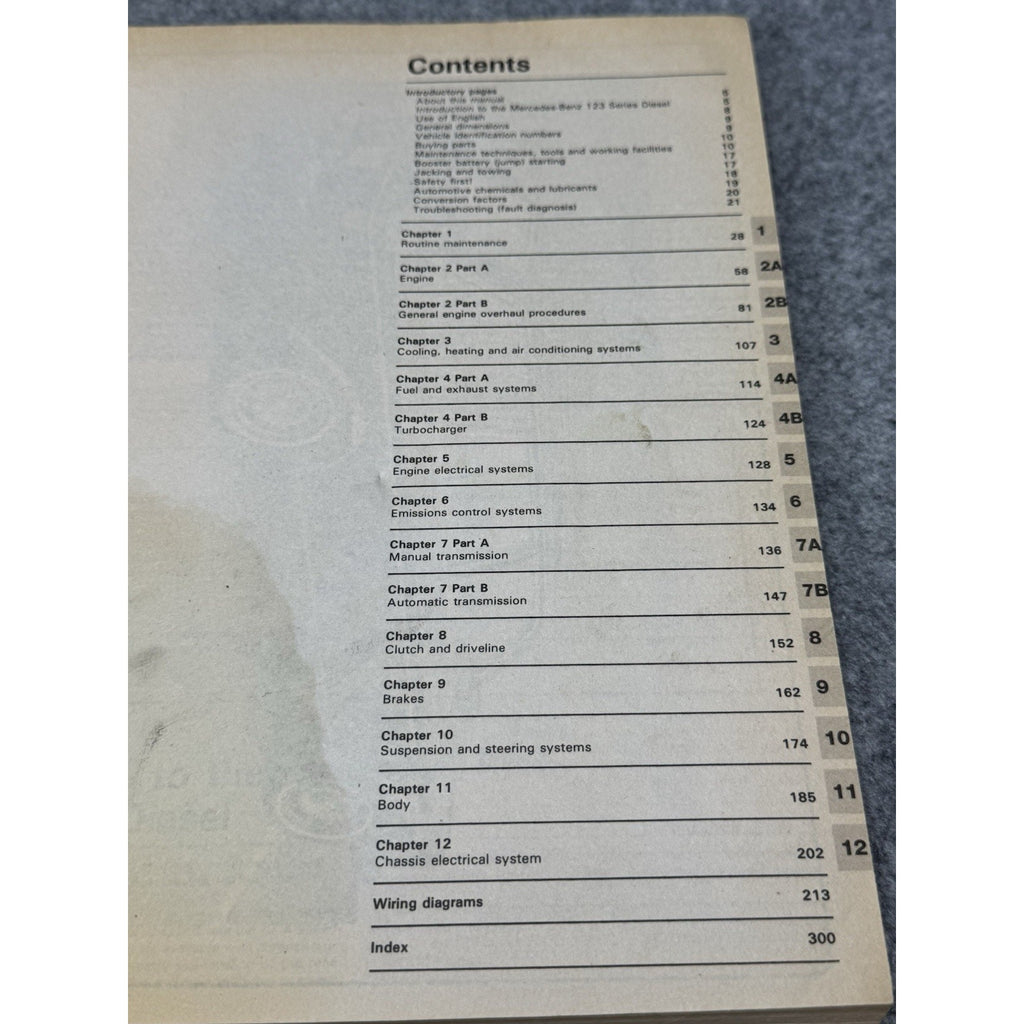1987 Haynes Mercedes-Benz Diesel W123 1976-1985 Repair Manual 240D 300D 300TD