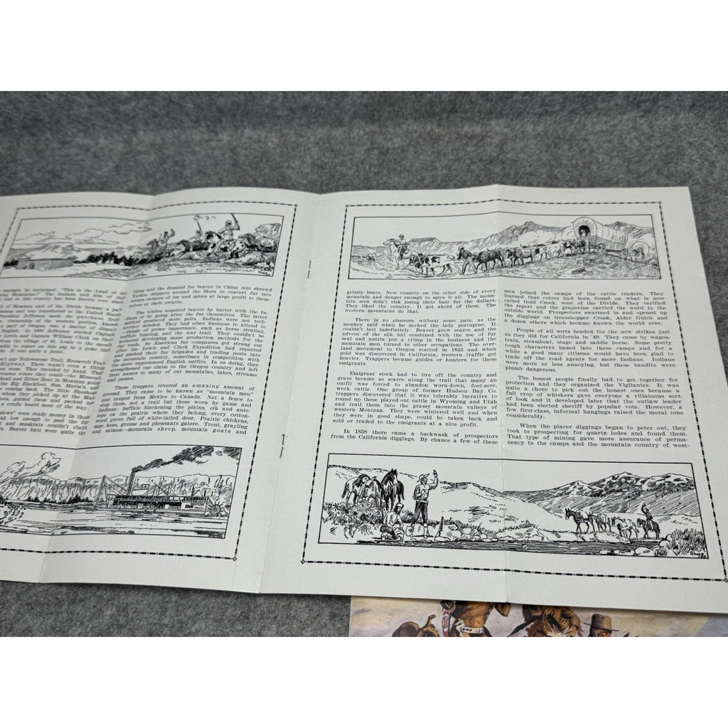 1936 Montana The New Trail Highway Report & Travel Brochure Irvin Shope Art