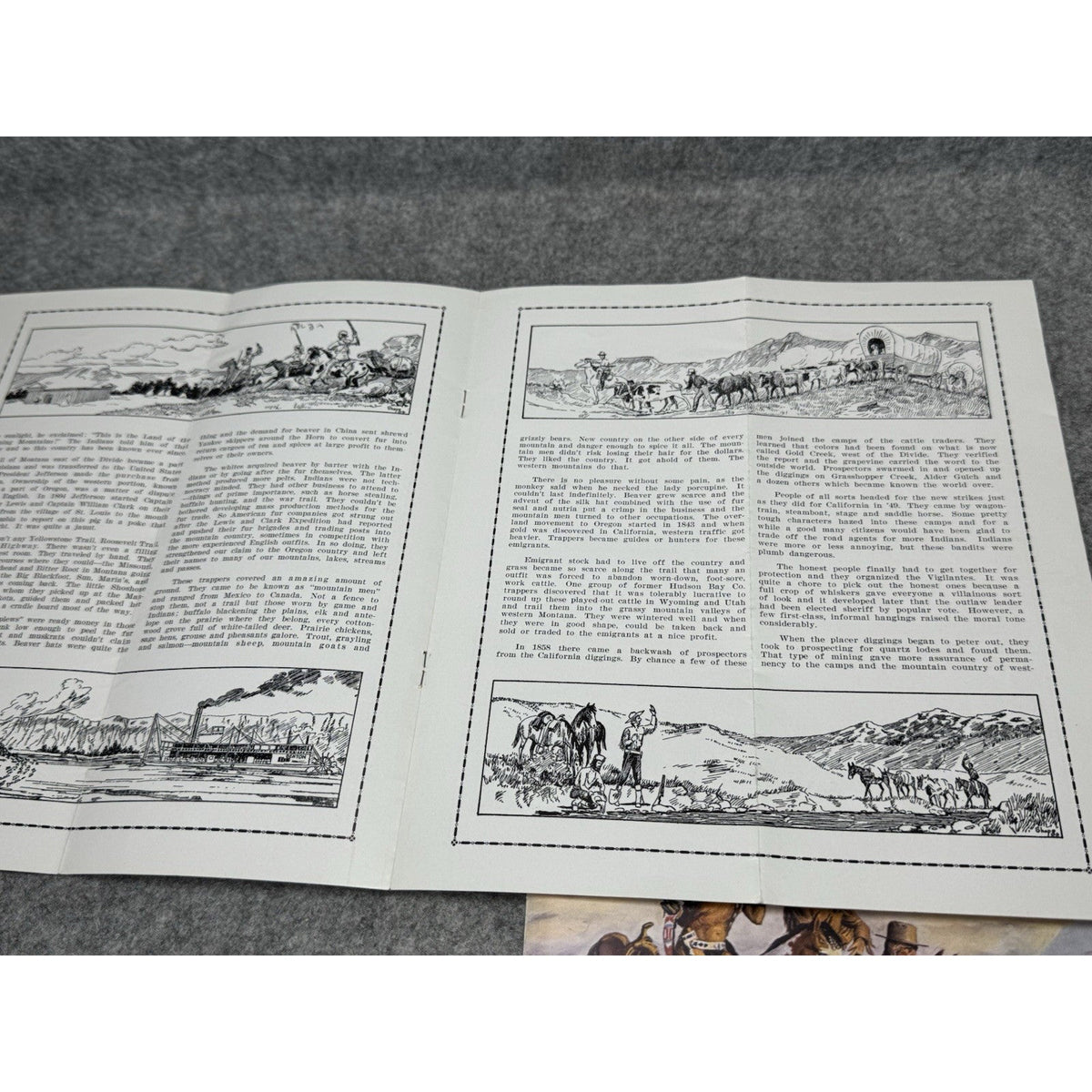 1936 Montana The New Trail Highway Report & Travel Brochure Irvin Shope Art