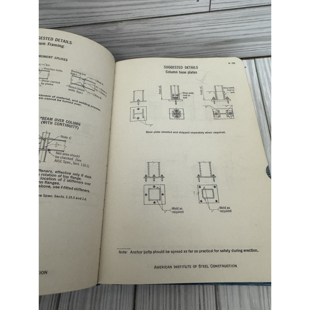 Manual of Steel Construction 7th Ed AISC 1970 Hardcover Engineering