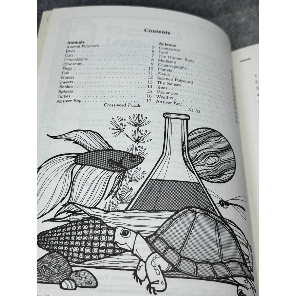 1985 Trivia Trackdown Animals & Science Linda Schwartz Grades 4-6 Workbook