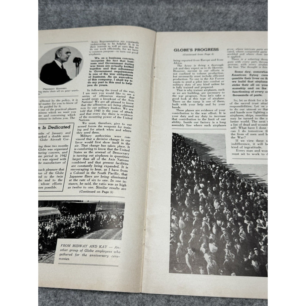 1943 Globe Beam WWII Aircraft Magazine AT-10 Fort Worth Texas Jan Feb