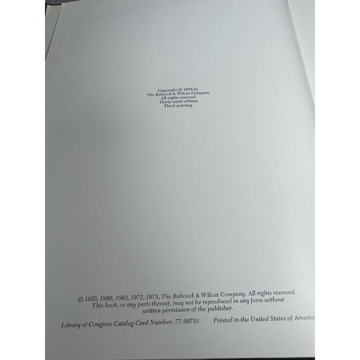 1978 Steam Its Generation and Use 39th Ed Babcock Wilcox Engineering HC