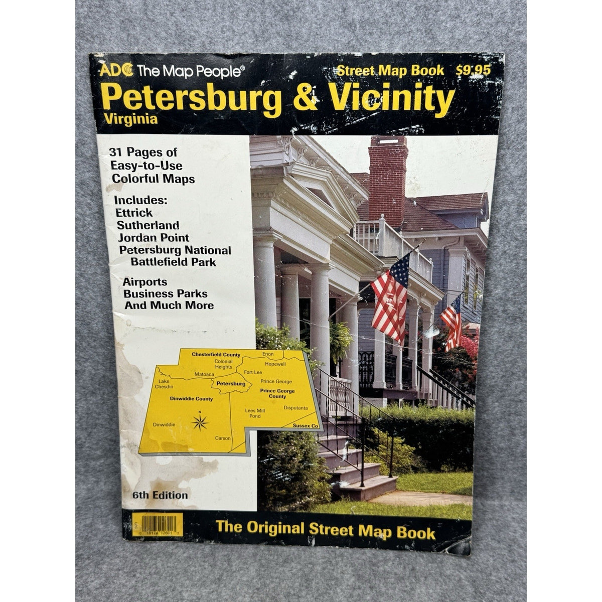 1996 Petersburg Virginia Street Map Book Fort Lee ADC 6th Edition Vintage