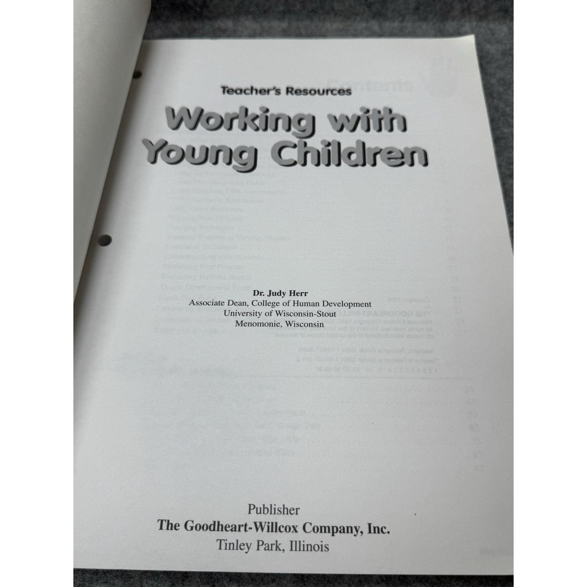 Working with Young Children Teacher Resource Guide Judy Herr 1998 1566373905