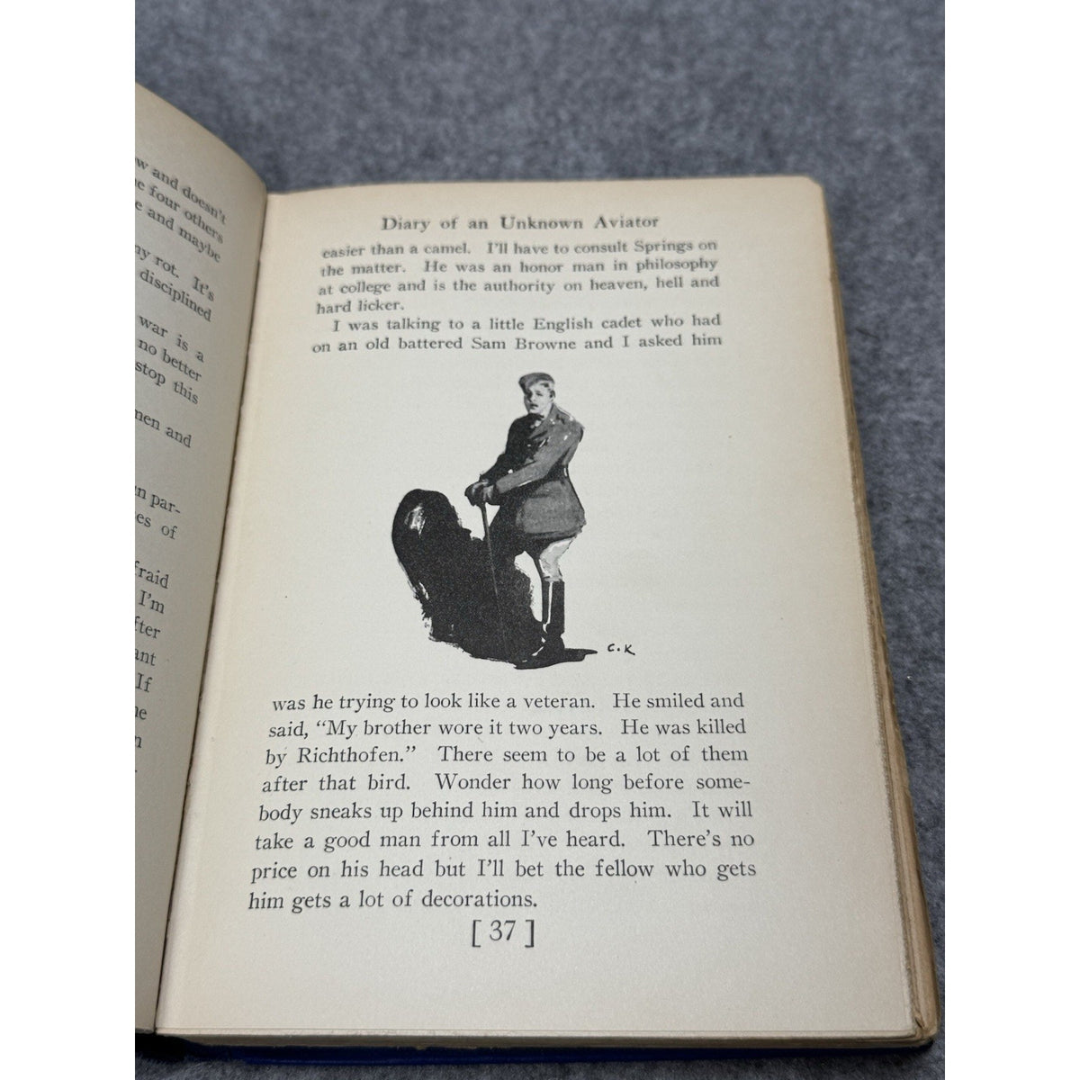 1926 War Birds Diary Unknown Aviator WWI Fighter Pilot Clayton Knight HC