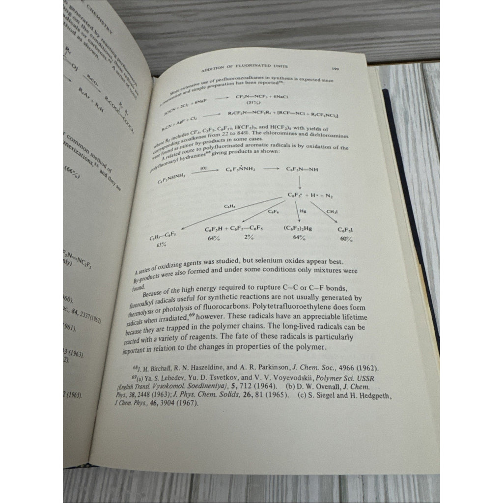 Organic Fluorine Chemistry 1969 HC. Sheppard - Sharts. Vintage