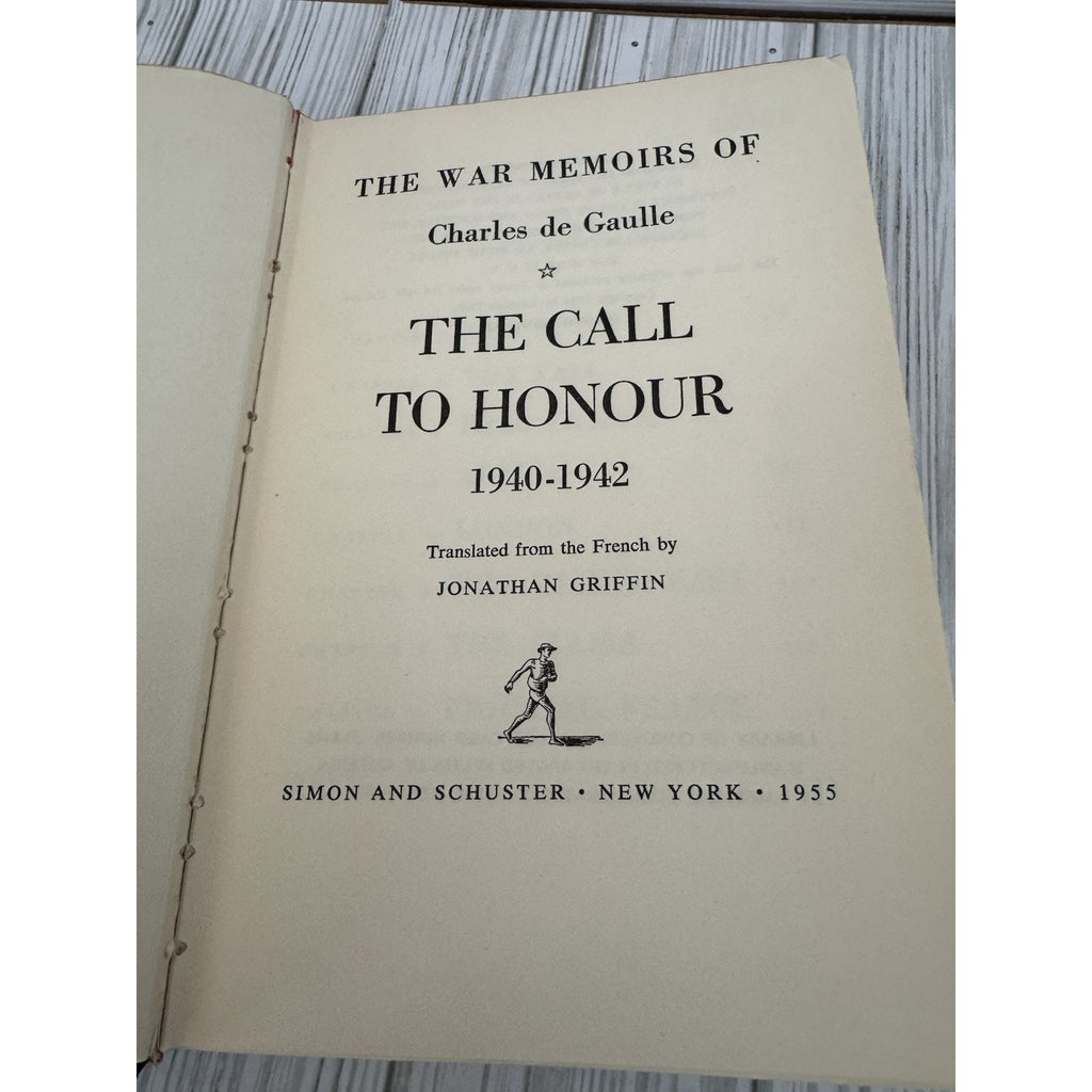War Memoirs Charles de Gaulle Call to Honour 1955 HC 2nd Printing