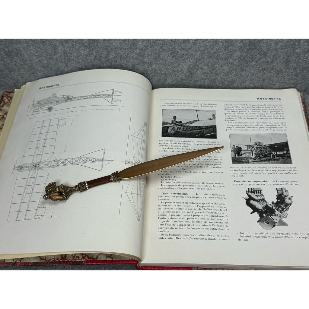 Rare Les Aeroplanes de 1910 R. de Gaston First Edition Aviation Plans
