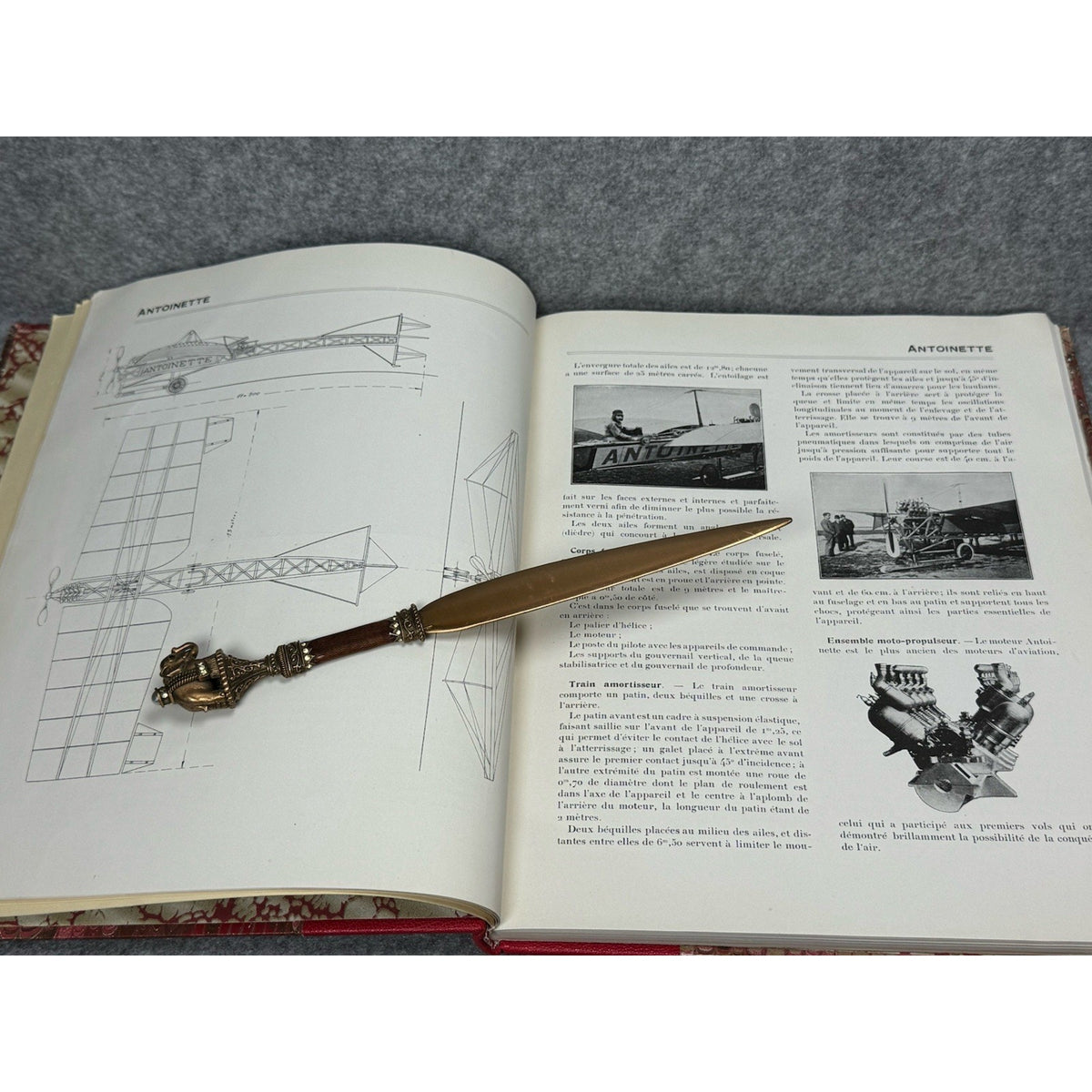 Rare Les Aeroplanes de 1910 R. de Gaston First Edition Aviation Plans