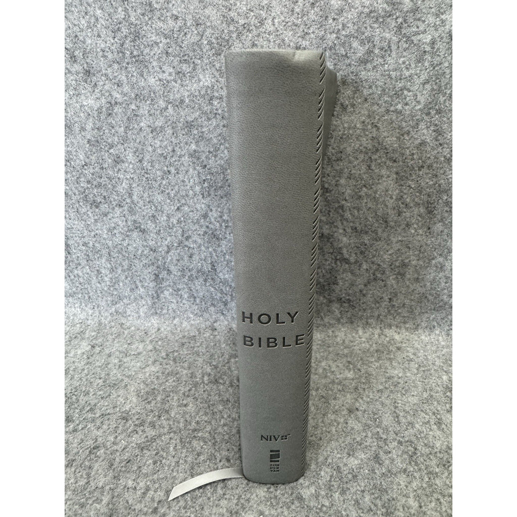 NIV Personal Size Giant Print Bible Gray Leathersoft Zondervan 2022