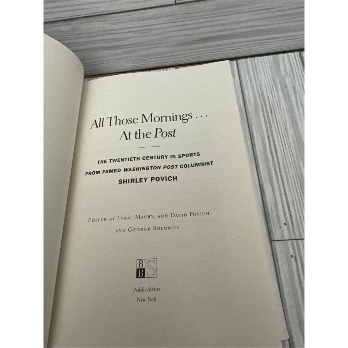 All Those Mornings... At the Post by Shirley Povich (2005, Hardcover) 1st Ed./DJ