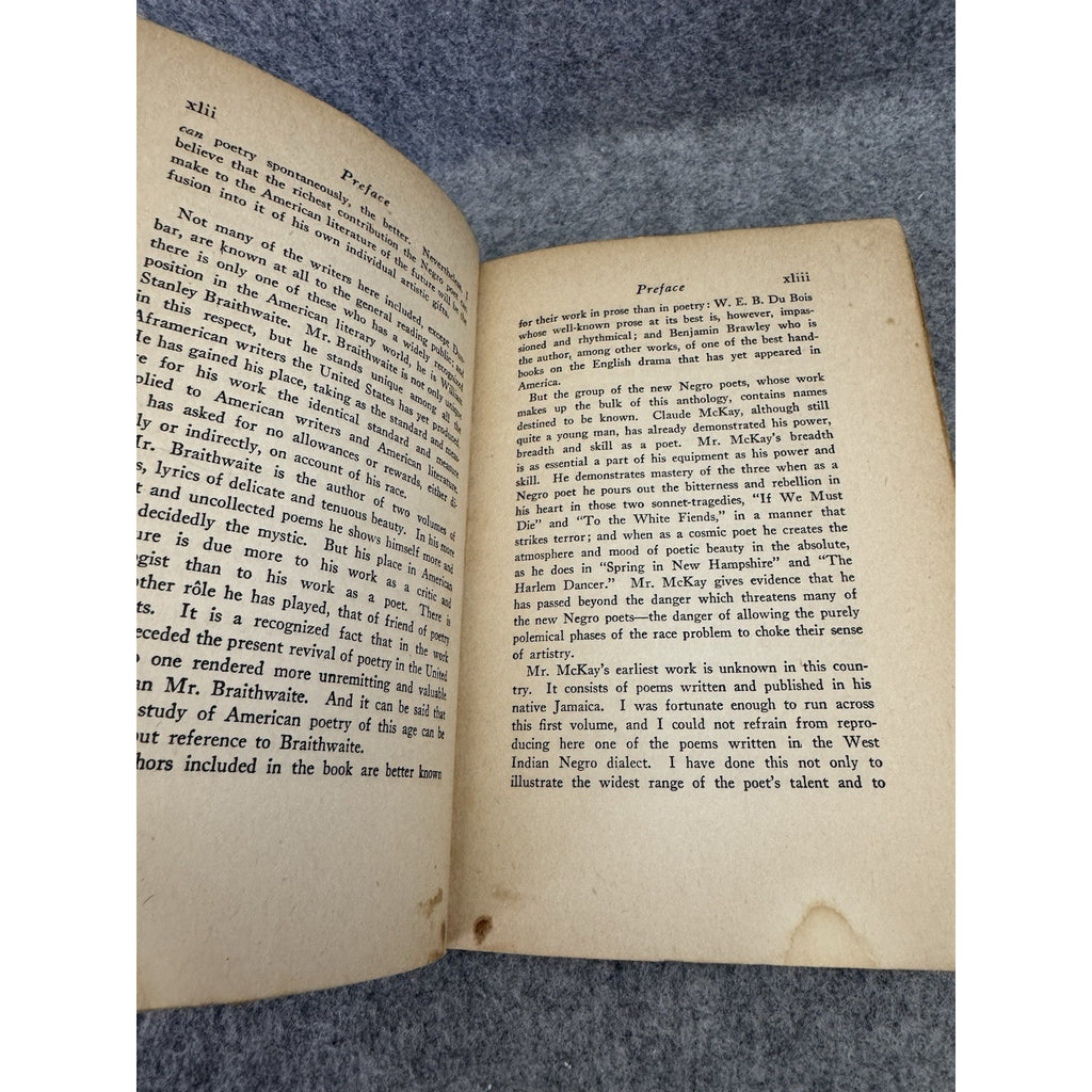 1922 The Book of American Negro Poetry James Weldon Johnson 1st Edition HC
