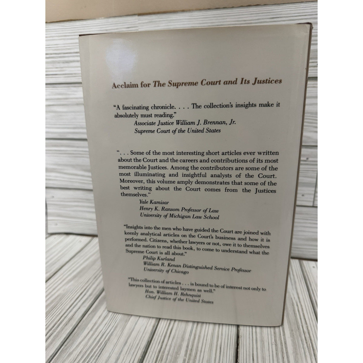 The Supreme Court and Its Justices HC DJ 1987 ABA Journal Essays