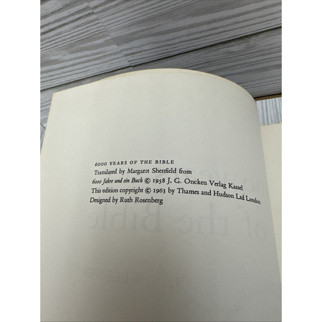 6000 years of the bible book, by G.S. Wegener, 1963 Hardcover