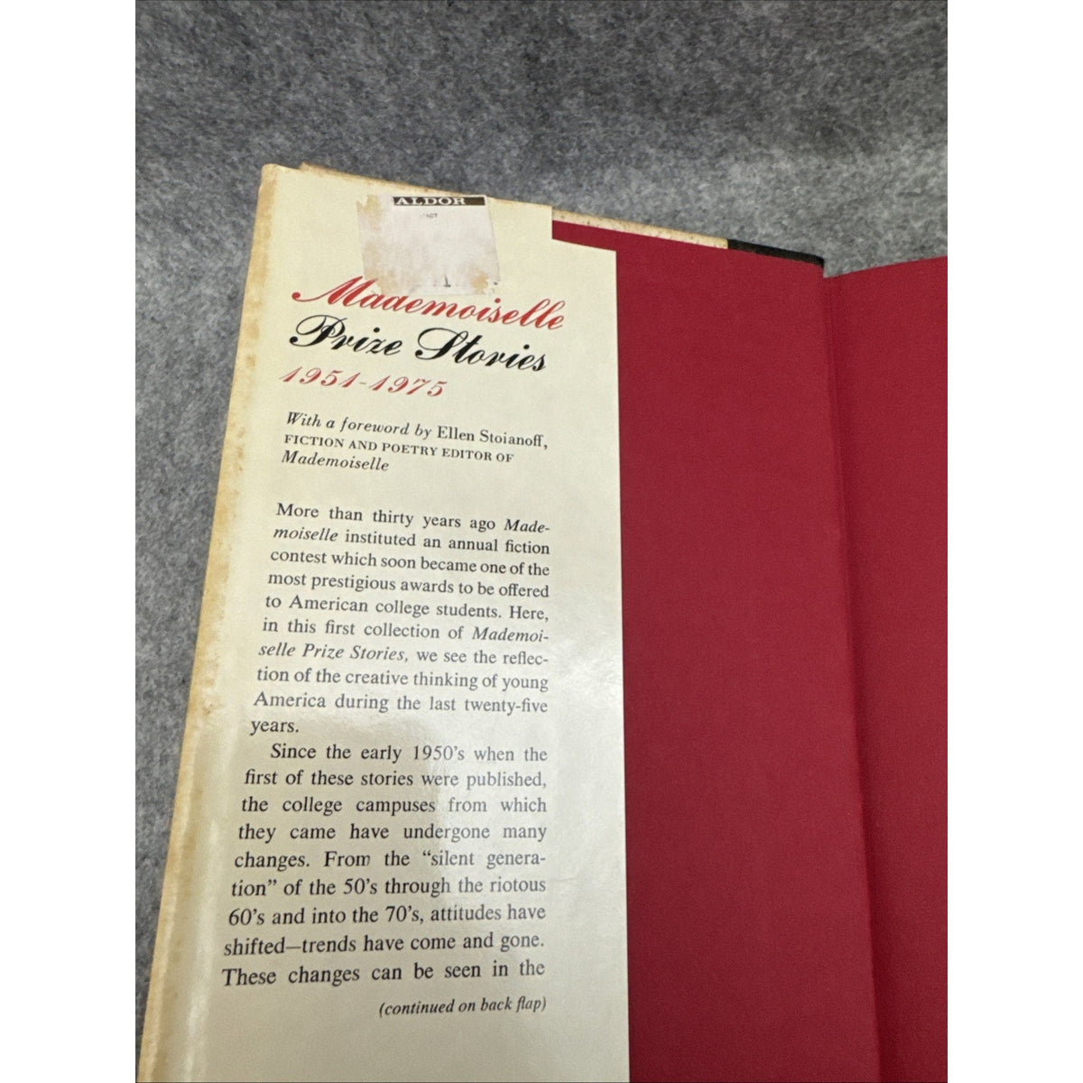 Mademoiselle prize stories, twenty-five years, 1951-1975