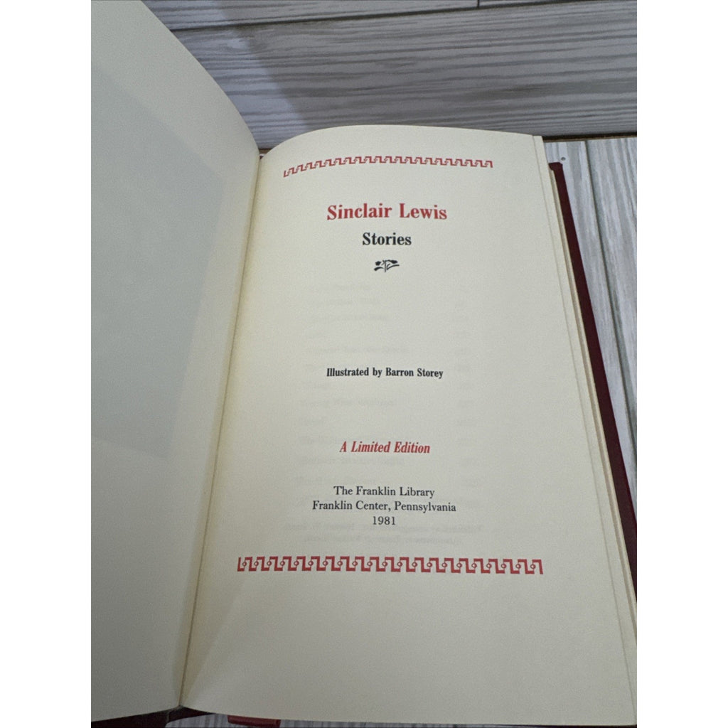 The Franklin Library Sinclair Lewis Stories 1981 Limited Edition Leatherbound