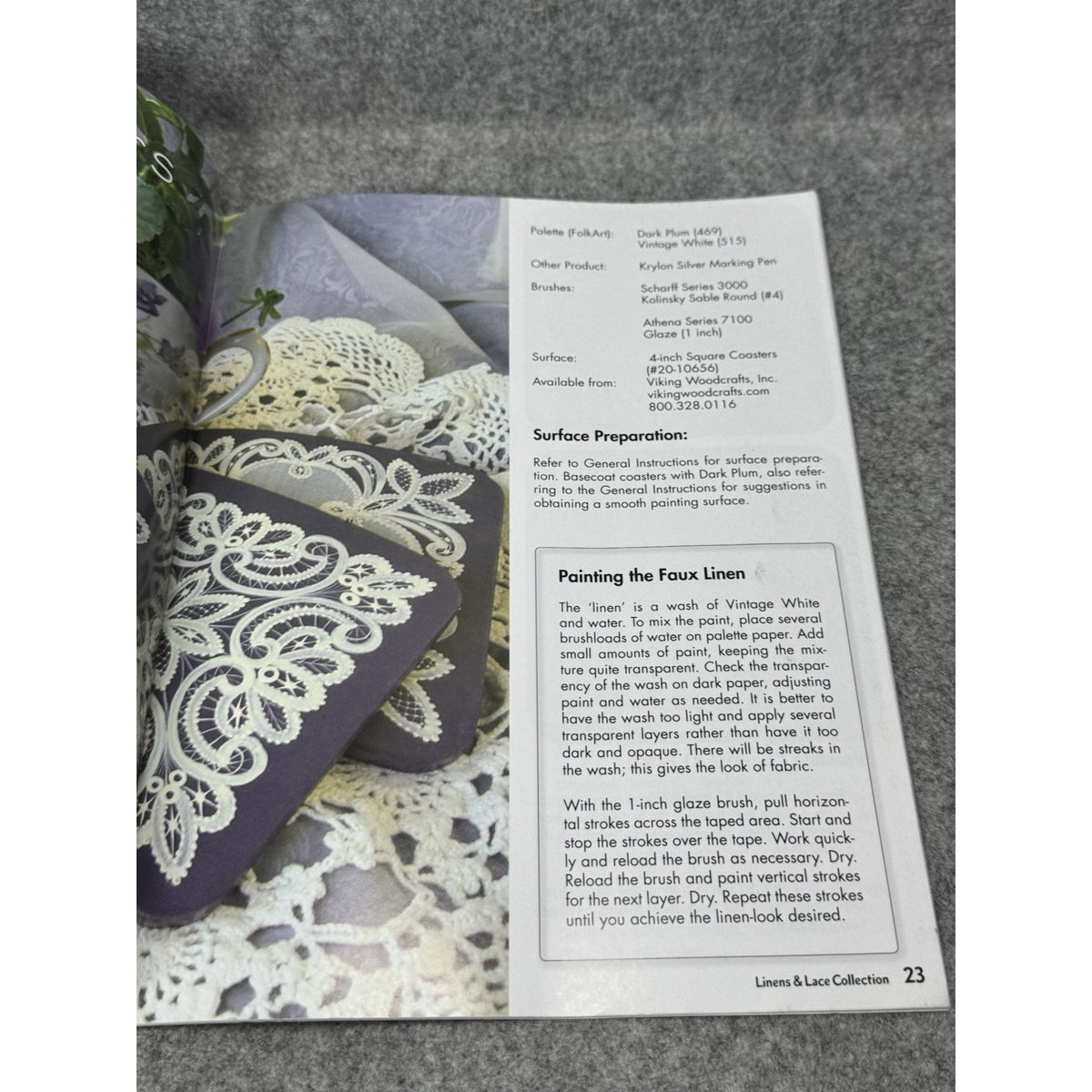2006 Linens & Lace Collection Vol 3 Arlene Linton Decorative Painting Patterns