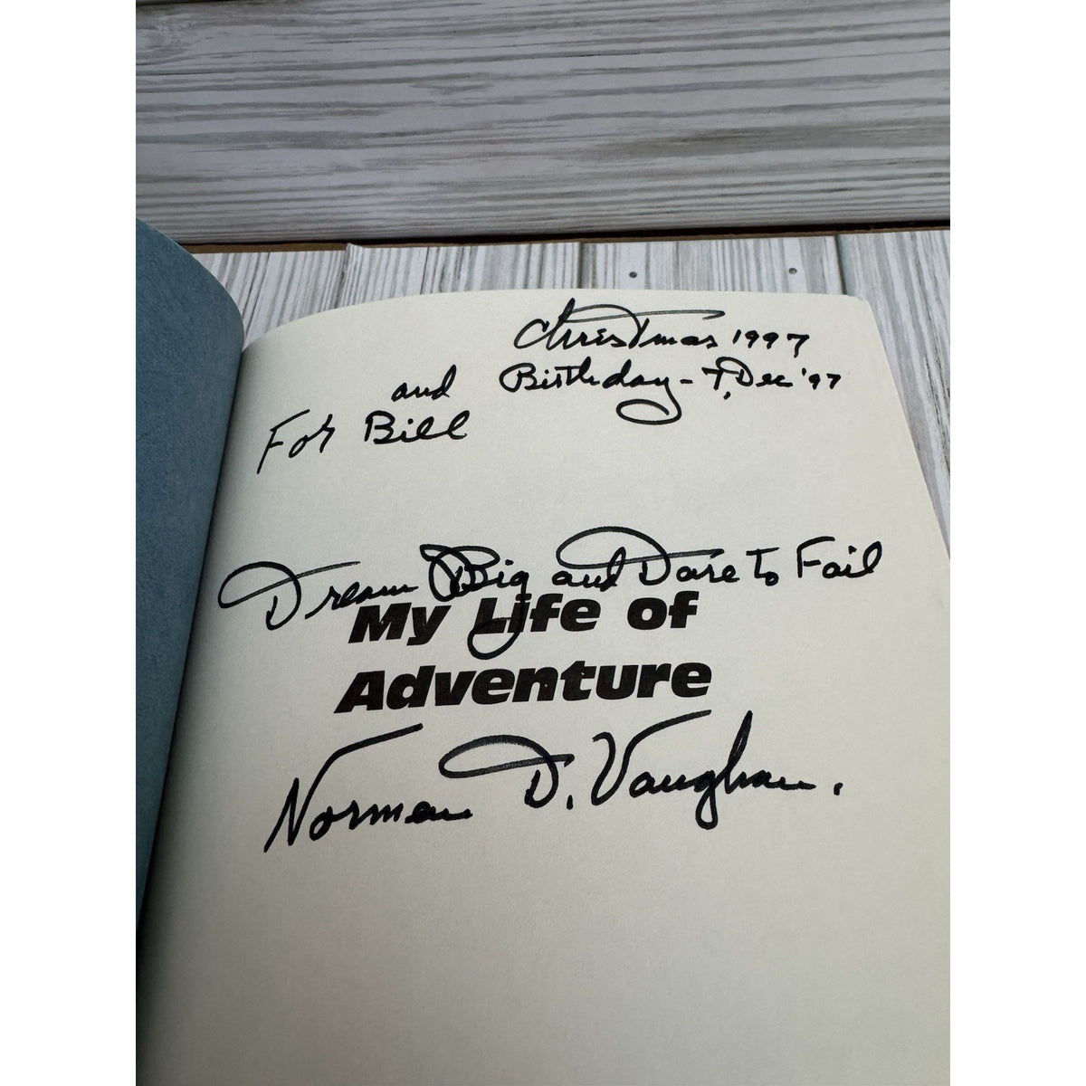 My Life of Adventure Norman D Vaughan 1st Ed 1995 Signed HC DJ