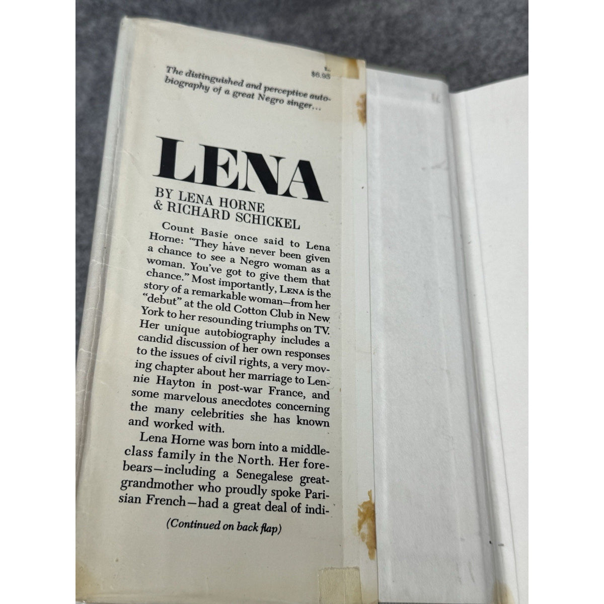 Lena Horne Autobiography Richard Schickel Vintage Hardcover Dust Jacket