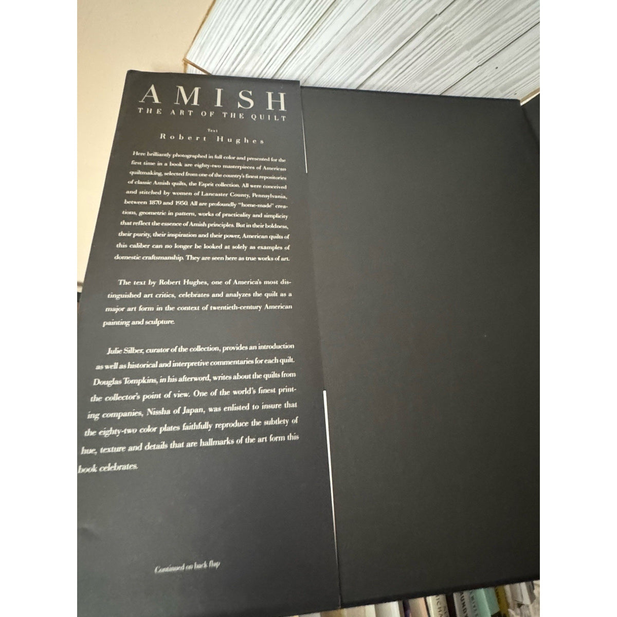 1990 Amish The Art of the Quilt Robert Hughes 1st Ed Slipcase Knopf