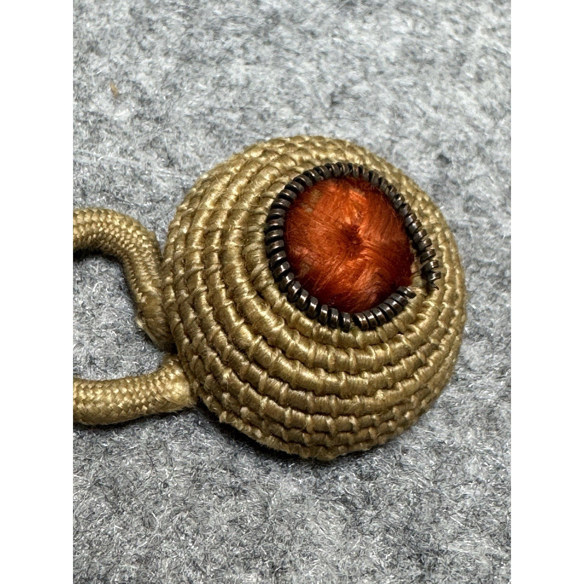 Dutch Army Officer Kepi Cockade Gold Bullion Orange Netherlands Hat Badge