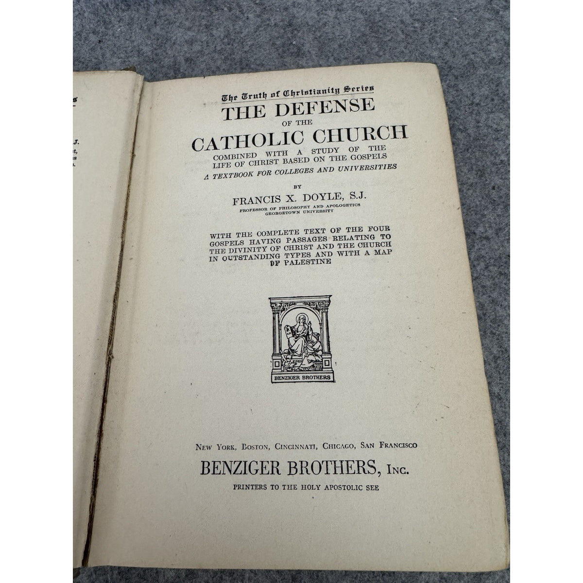 1927 Defense of the Catholic Church Francis X Doyle SJ Catholic Theology HC