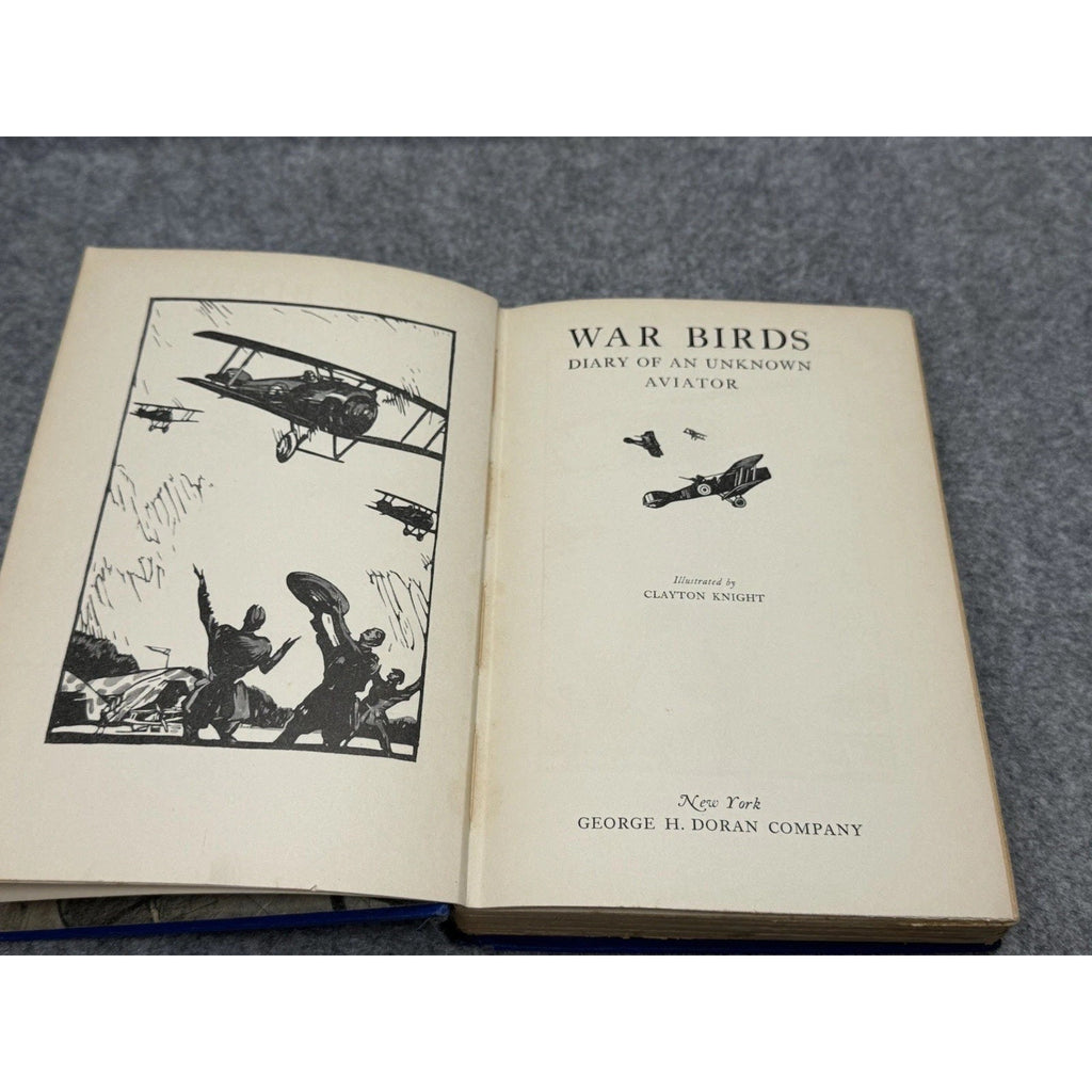 1926 War Birds Diary Unknown Aviator WWI Fighter Pilot Clayton Knight HC