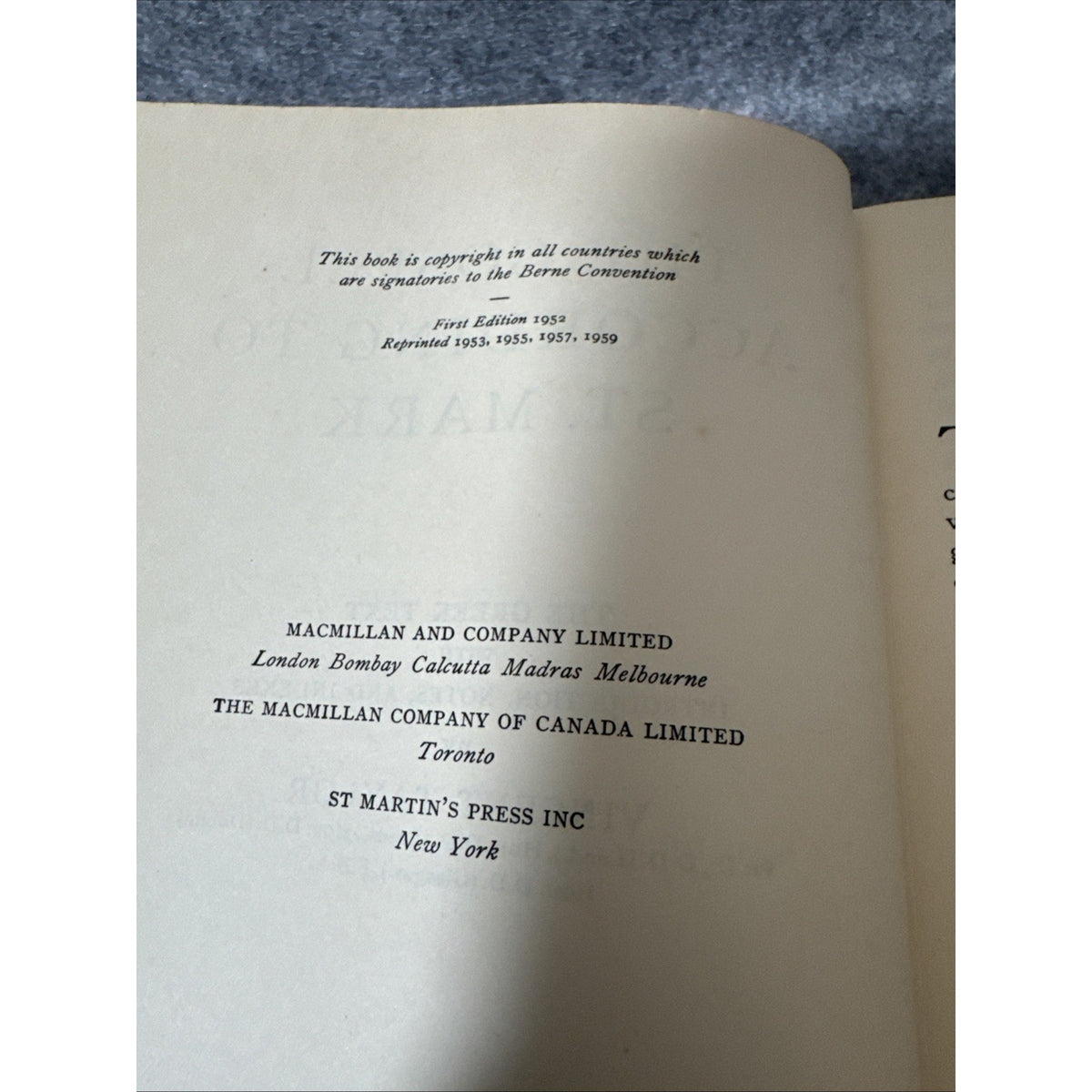 The Gospel According to St Mark Vincent Taylor HC VTG Book 1959