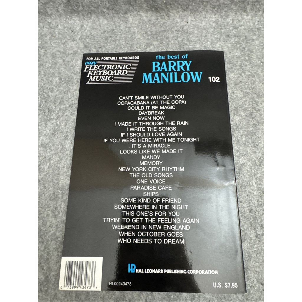THE BEST OF BARRY MANILOW (Piano/Vocal/Guitar) 26 Songs Hal Leonard Songbook