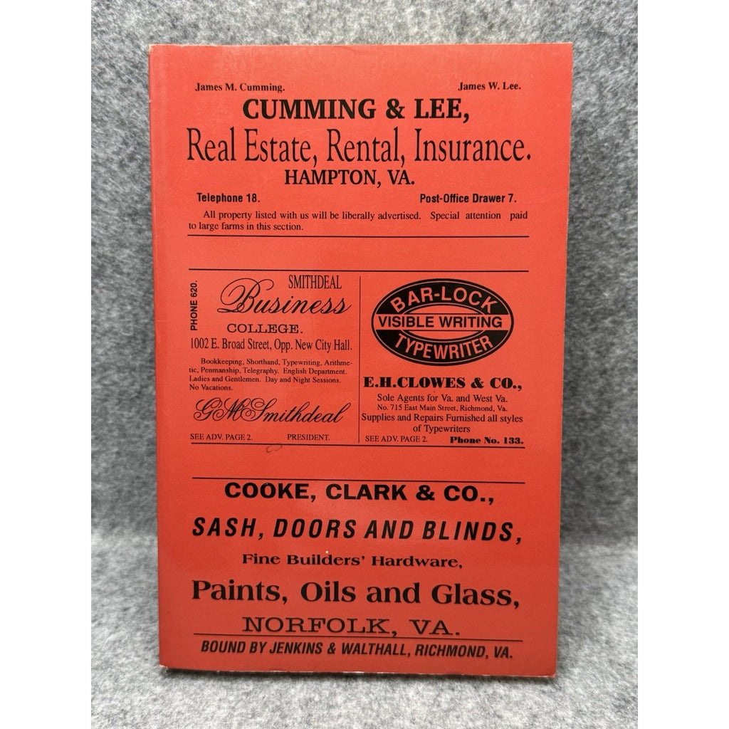 1996 Chataigne’s Peninsula Directory 1896-97 Hampton Newport News Virginia