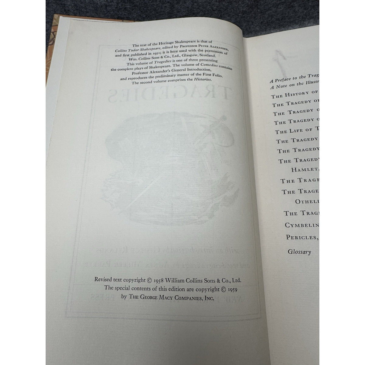 1959 Shakespeare Tragedies Heritage Press Illustrated Parker Slipcase