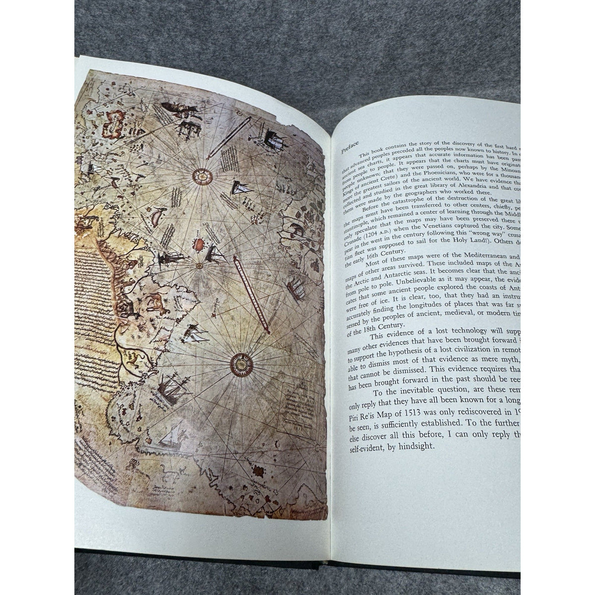Charles Hapgood Maps Ancient Sea Kings 1966 1st Edition Fold-Out Map Hardcover